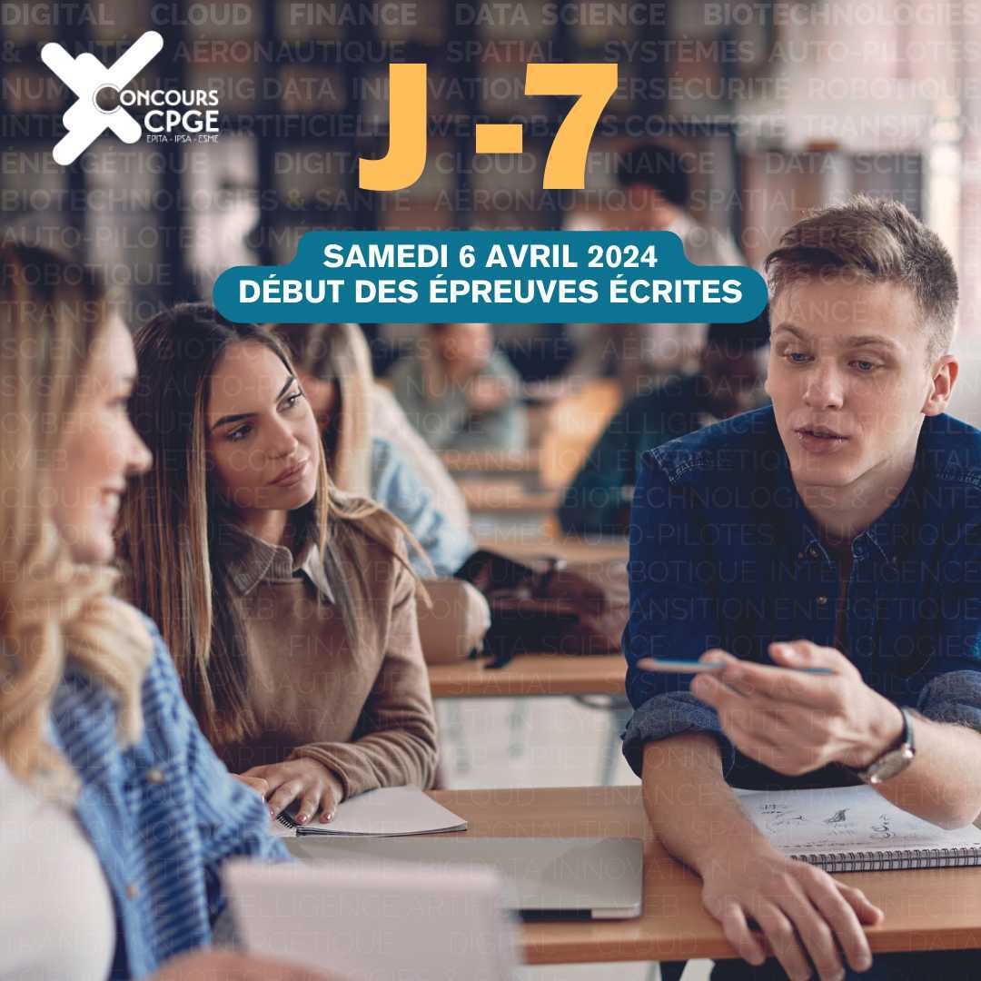 [#ConcoursCPGE] J-7 avant les épreuves écrites du concours #CPGE EPITA-IPSA-ESME ! Êtes-vous prêts à relever ce défi ? Pour vous aider à vous sentir encore plus confiants, nous vous invitons à consulter les annales via ce lien 👇 concours-cpge.fr/telechargement/