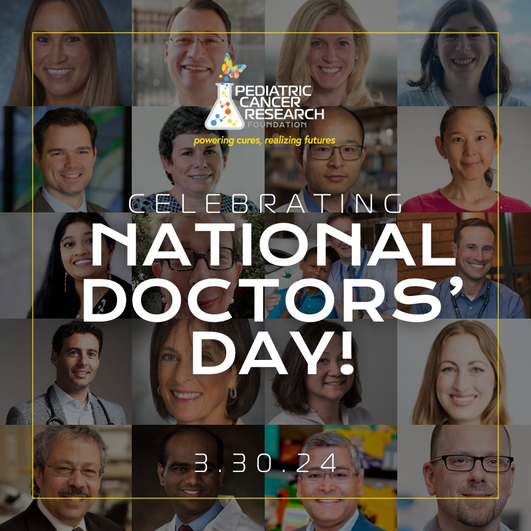 Celebrating #NationalDoctorsDay! To all of our inspiring researchers, thank you for your dedication to powering cures and realizing futures. 🩺 Explore their groundbreaking work and some of the most exciting breakthroughs in science today at 🔗: pcrf-kids.org/pediatric-canc…