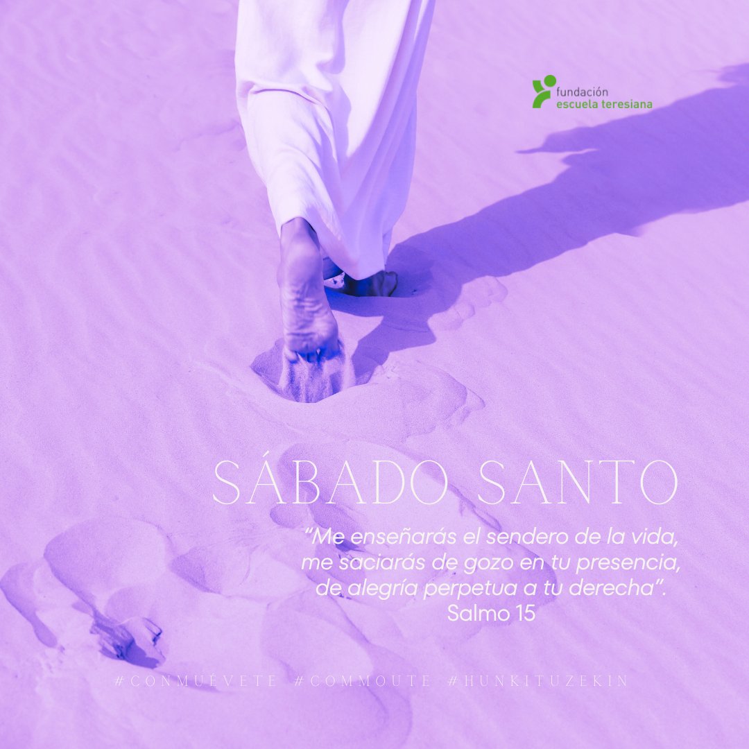 FETeresiana's tweet photo. Sábado Santo.
Me enseñas el camino 👣
#SemanaSantaFET
#somosteresianos
#ConMuéveTe💕
#ComMouTe💕
#HunkiTuzEkin💕 https://t.co/iqE4aZR1V7