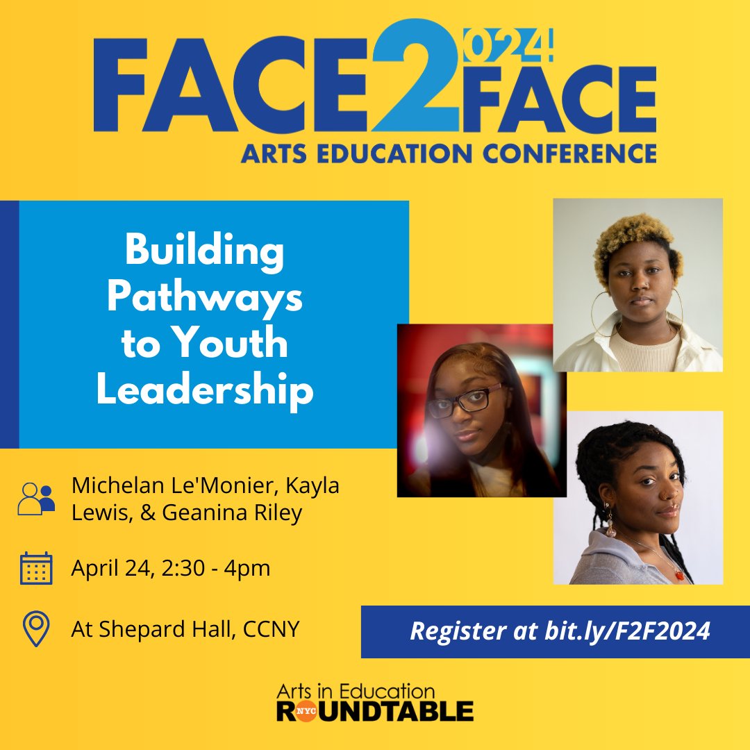 Join viBe Theater Experience at #F2F2024 to explore how they're creating pathways to leadership for young people. Learn more at bit.ly/F2F2024.