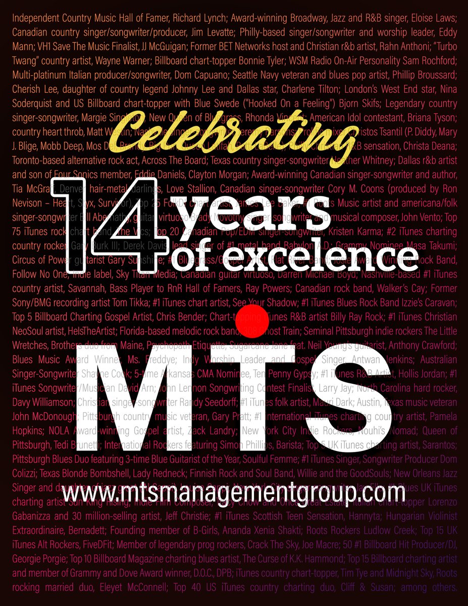 It's been an incredible 14 years so far! #mtsfamily #thebestisyettocome #14years