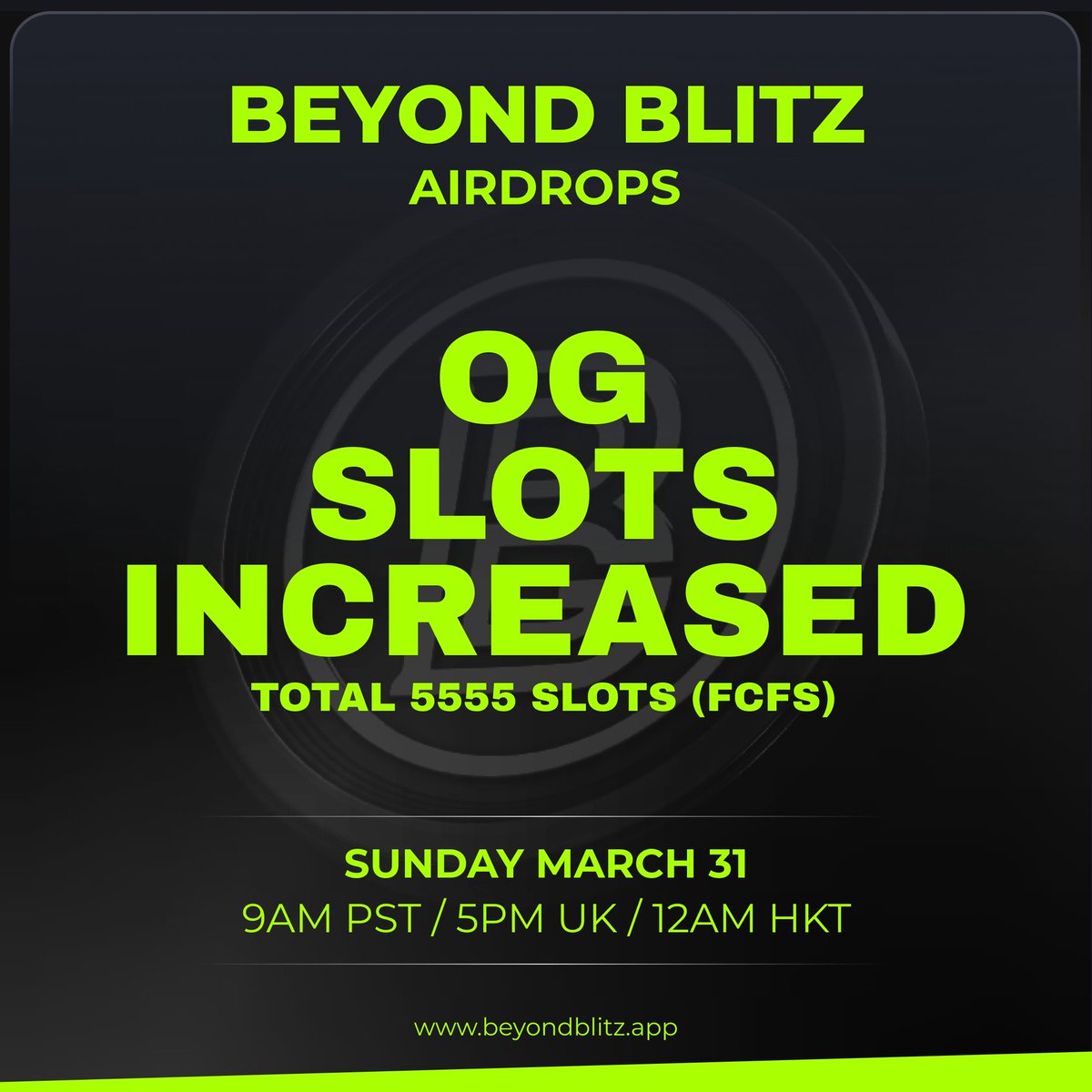 💣 ALL 3333 OG registrations got WIPED OUT before our portal even opens! Don't worry, we'll bump up the amount of OG slots to 5,555 total 🔥 alphabot.app/beyond If you don't pre-register it's FCFS when portal opens on Sunday, be quick or be sorry! #BeyondBlitz $BEYOND