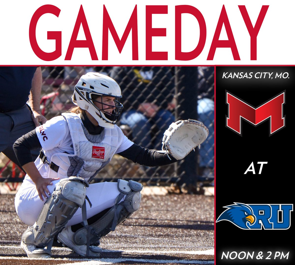 MaryvilleSaints's tweet photo. Softball wraps up the Kansas City road trip with two against Rockhurst! The first pitch is set for noon. #BigRedM #GLVCsb 

📺: https://t.co/xWRHq0VGIt
📈: https://t.co/u7yiA5KqWy https://t.co/Q9zNegU0if