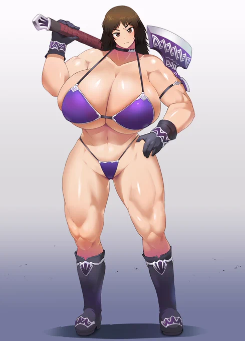 これはビキニアーマーの女戦士のムラカミ 