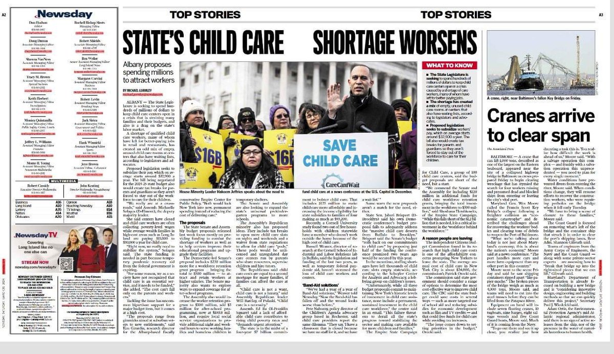 So grateful to ⁦@SolagesNY⁩ for always leading the way on child care. Hoping ⁦@GovKathyHochul will work with the Legislature’s to create a permanent, well-funded child care compensation fund in the #NYSBudget. ⁦@EmpireStateCCC⁩ ⁦@SchuylerCenter⁩ ⁦