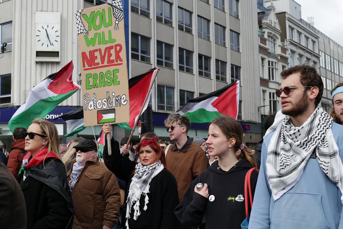 Belfast, 30.03.24. Land Day, March for Palestine. #CeasefireNow.