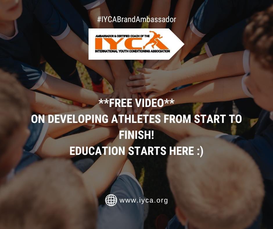 I'm thrilled to share this FREE VIDEO TRAINING: DEVELOPING ATHLETES FROM START TO FINISH I believe education is KEY in understanding why we do what we do! If you are curious, I recommend snagging this free training: bit.ly/IYCAcompleteat…