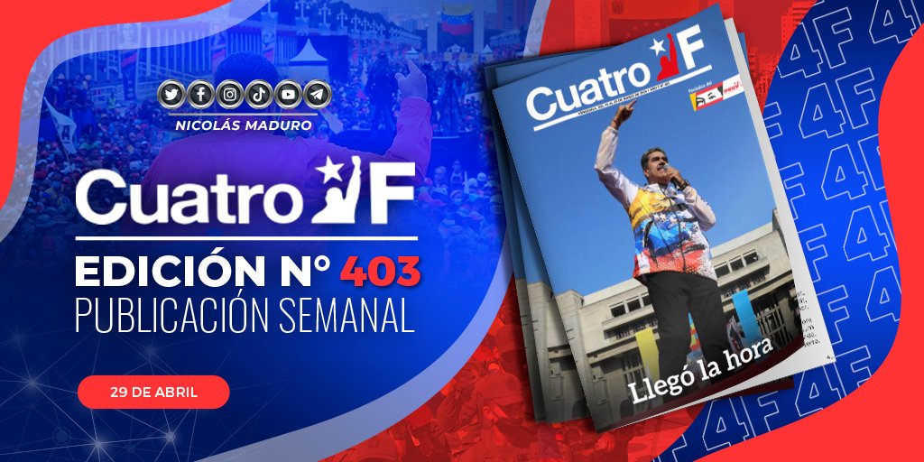 El 28 de julio tenemos una cita con la historia para seguir construyendo el futuro. Los invito a leer la nueva edición Nº 403 del semanario @CuatroFWeb en el siguiente enlace ==> bit.ly/4cwPtG4