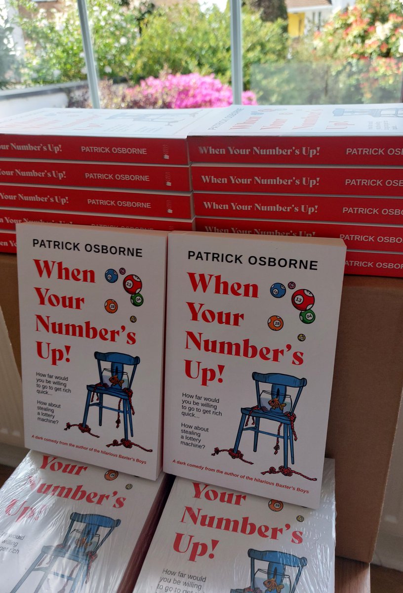 Massive thanks to @alanhannasbooks & @chaptersbooks for their continuing support of Indie authors such as myself. The latest batch of my darkly comic novel, When Your Number's Up, which is set in Dublin is on its way to Rathmines 😁☘️ @dubcilib @fingallibraries @LibrariesIre