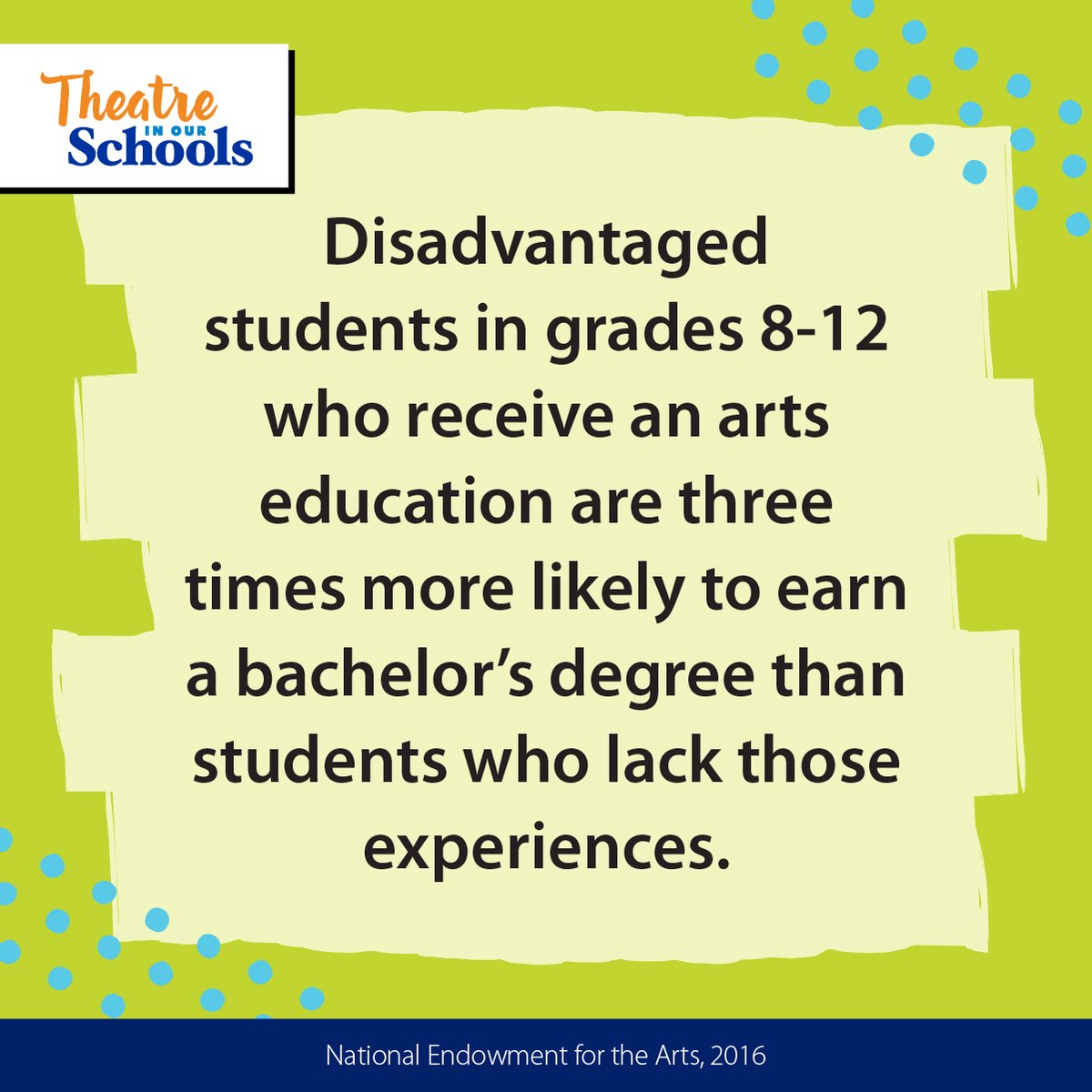 We've said it before, and we'll say it again, 'The arts changes lives.' #TheatreInOurSchools #TIOS24