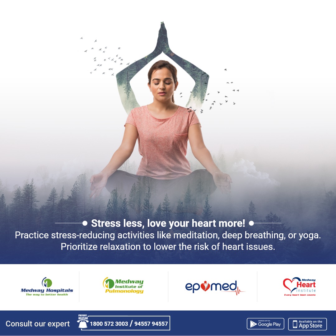 For personalized stress management strategies, connect with our experts at Medway Heart Institute. Call 18005723003 to schedule your appointment. Your heart deserves peace and calm! 🧘‍♀️💙 #HeartWellness #Cardiology #StressManagement #MedwayHeartInstitute