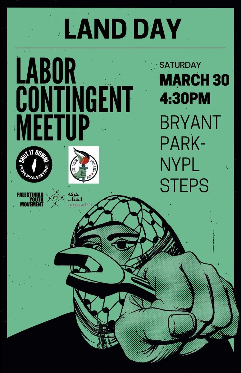 Labor4Palestine's tweet image. Today in NYC. @NYCLabor4Pal @palyouthmvmt #Labor4Palestine