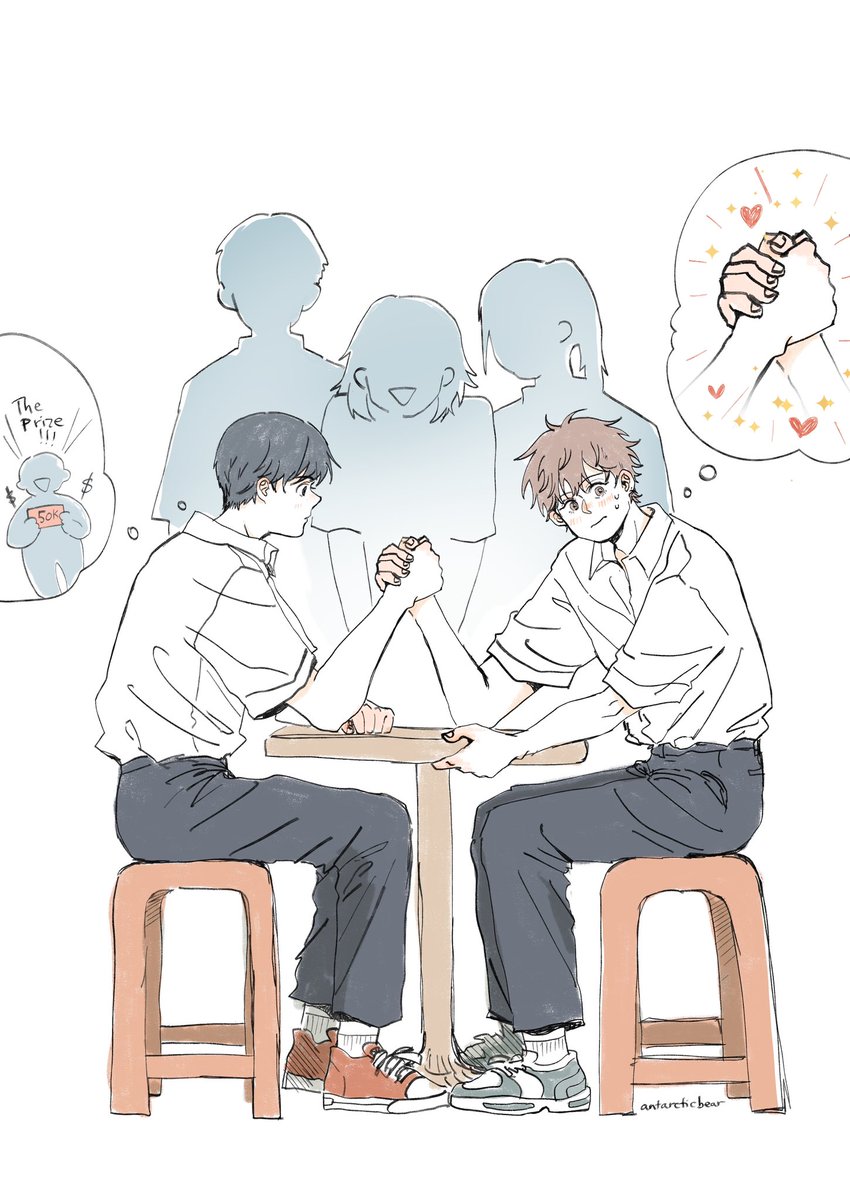 antarcticbear_'s tweet photo. arm wrestling w ur crush https://t.co/lVl5bcvQXB
