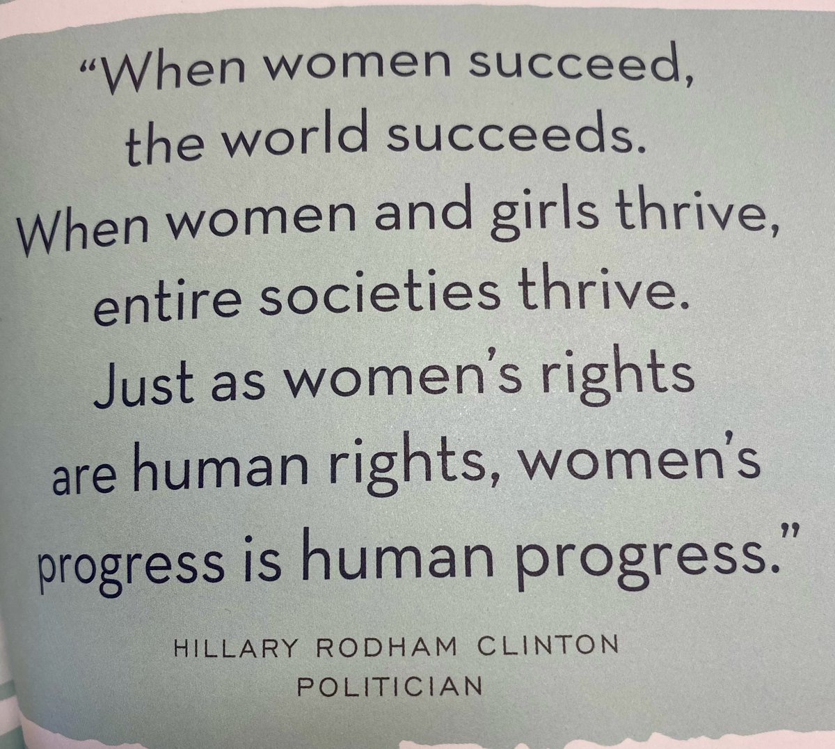 As Women's History Month concludes, I post an incredible sentiment from Hillary Rodham Clinton. So true - our progress is human progress...and the world is a better place for it. #WomensHistoryMonth