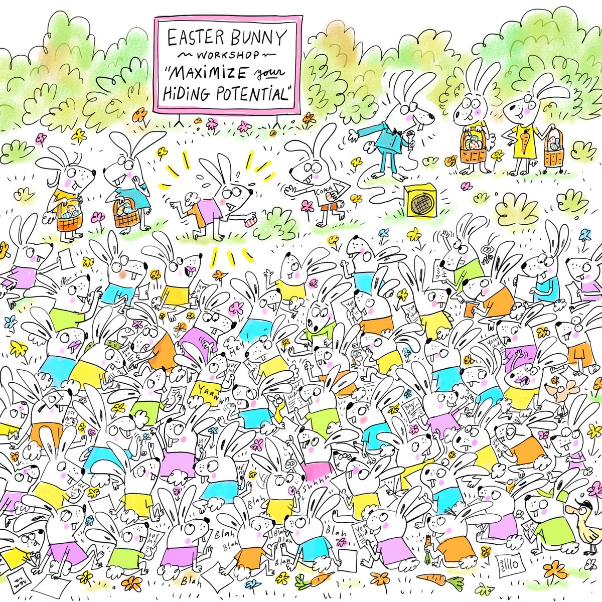 Happy Easter, all yall! #EasterEggs #easterbunny #easterbunnies #easter #EasterEgg #kidlitcartoonist #kidlitillustrator