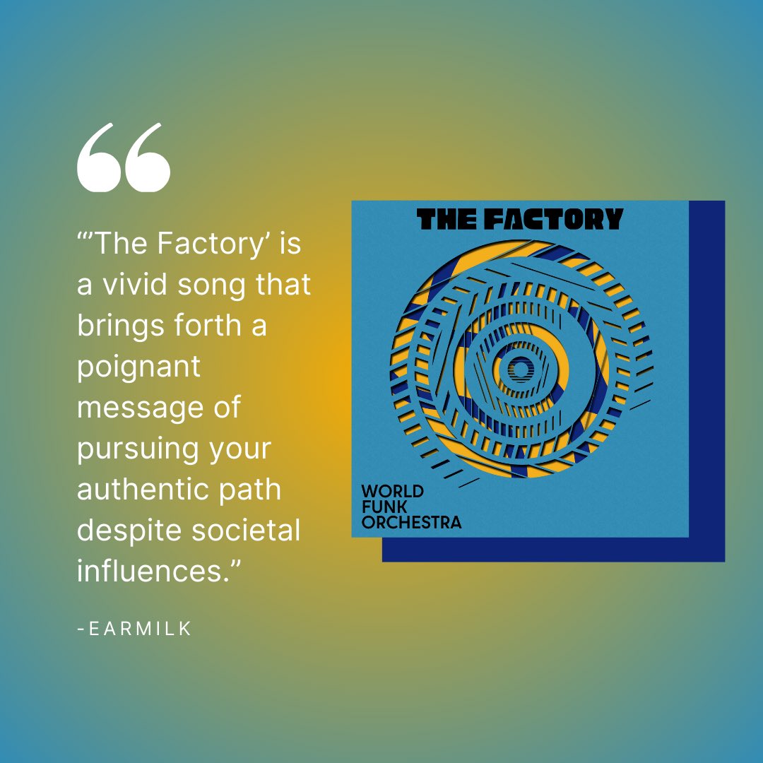 Thank you @‌earmilk for the review! Make sure to stream 'The Factory' wherever you get your music! ‌ #GlobalMusic #Funk #Remix #TheFactory #EarMilk #Review #SocialInfluence