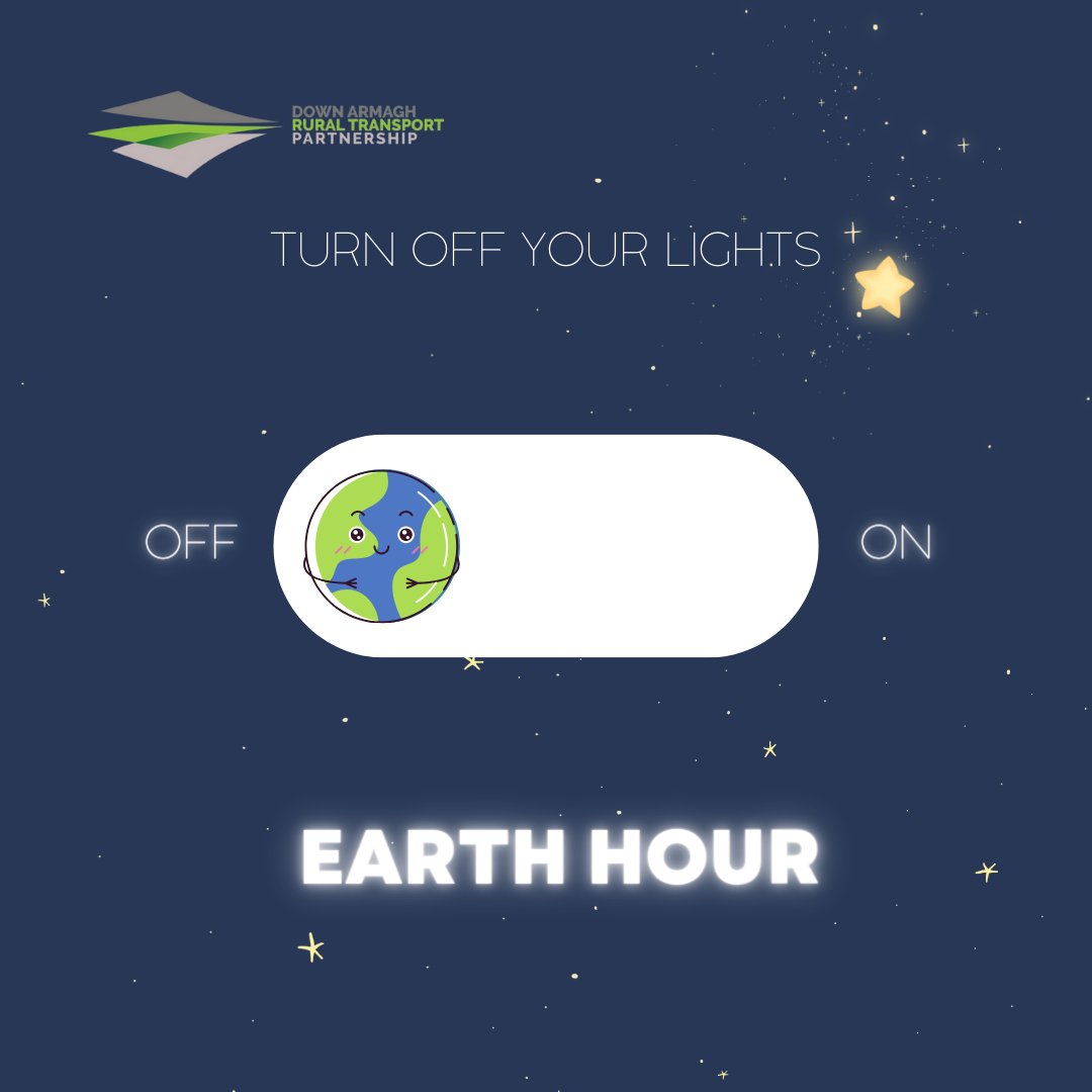 🌍✨ Join us in celebrating Earth Hour! ✨🌍 Tonight, let's switch off our lights from 8:30 to 9:30 p.m. local time to show our commitment to protecting our planet. Let's shine a light on sustainability and make a difference for our planet. #EarthHour 🌿