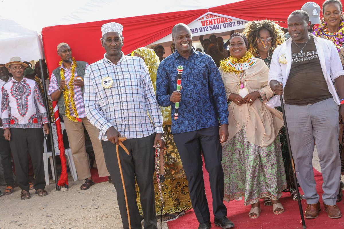 Nebehaite Goitin anabeyoona, Eserian Pooki. Today afternoon, with Gov Mahammud, Hon Lekuton, Hon Naomi Waqo, Sen Chute and others, we attended a fundraiser for Saale Gobanai Education Fund (SAGEF) at Laisamis Pry Sch, Marsabit County. We are African and Africa is our Business..