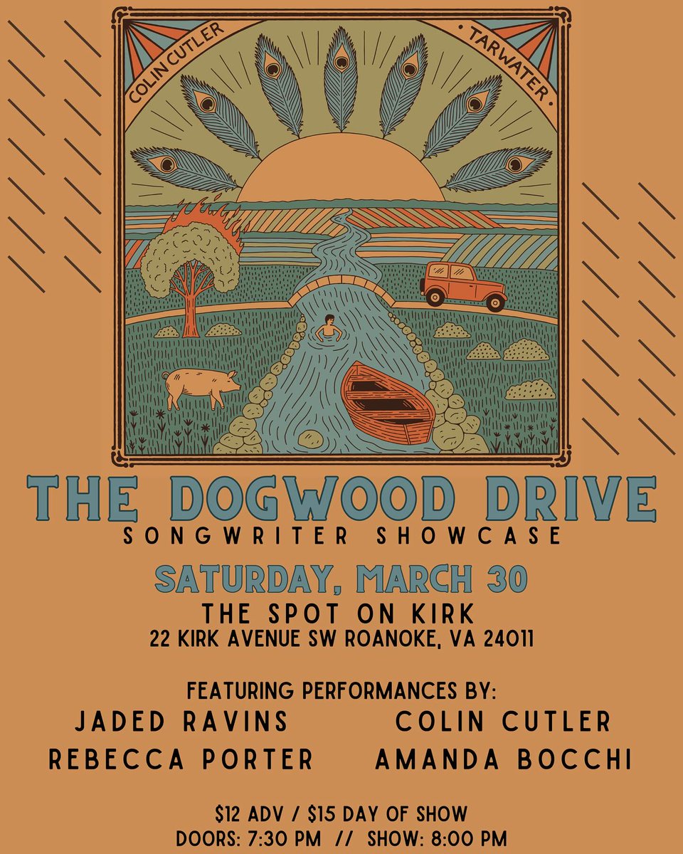 TONIGHT at The Spot! The Dogwood Drive Songwriter Showcase featuring: Jaded Ravins Rebecca Porter Colin Cutler Amanda Bocchi Saturday, March 30th, 2024 Doors 7:30 | Starts 8:00 $12 Advance | $15 Day of Show Grab your ticket: events.wsls.com/e/the-dogwood-…