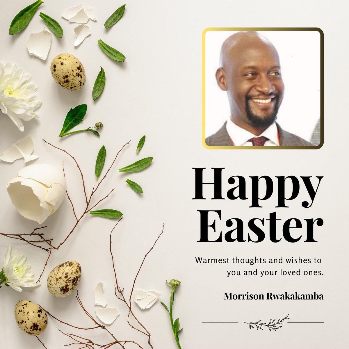 From the board chair @ugandainvest , @Rwakakamba to you all.. Happy Easter.. @EstherBirungi22 @WByarabaha @HonAniteEvelyn