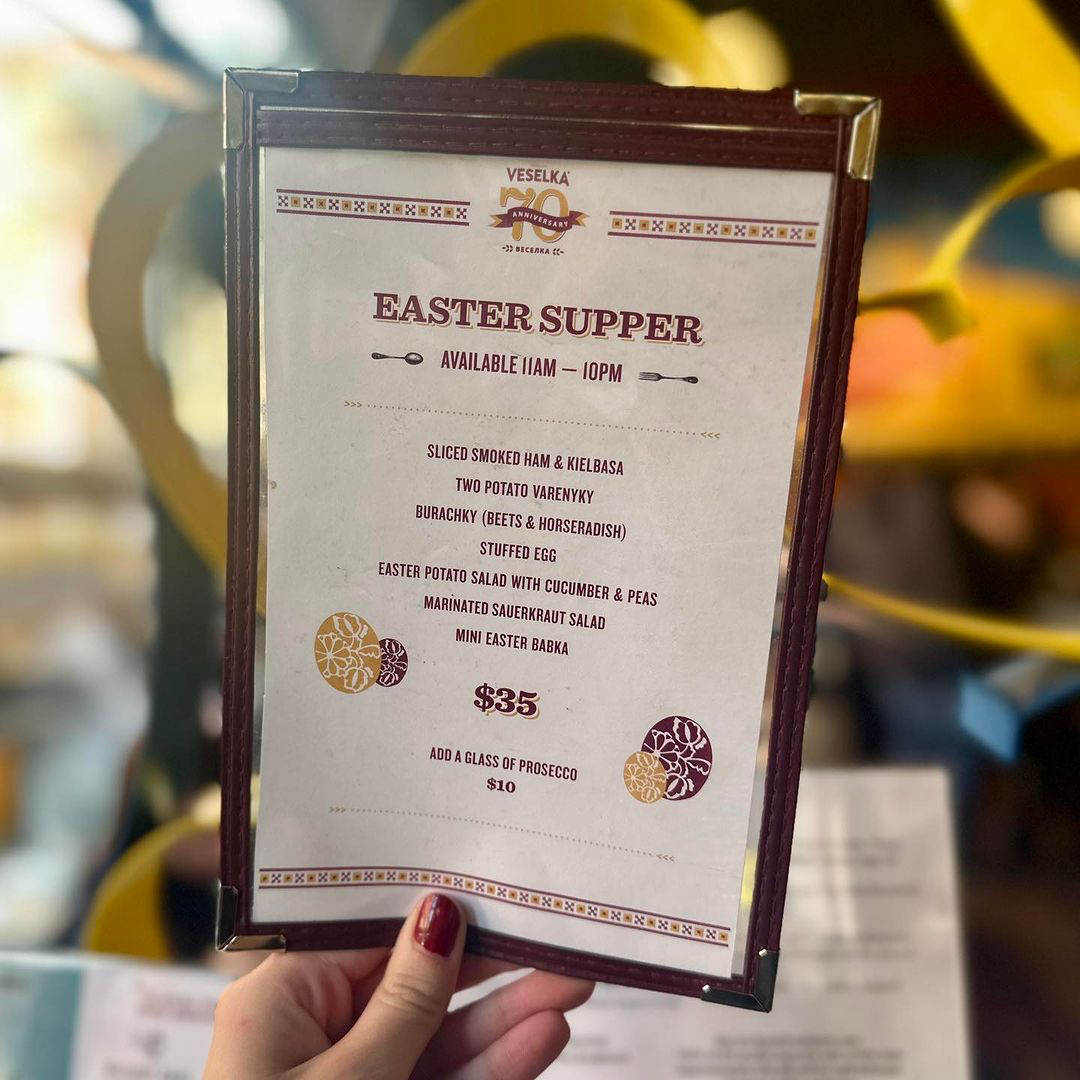 Happy Easter! Come celebrate with us, as we’ll be serving this special prix-fixe menu from 11am- 10pm, as supplies last.🐣🌷 #veselka #veselkanyc #newyork #newyorkcity #eastvillage #nyceats #nycdining