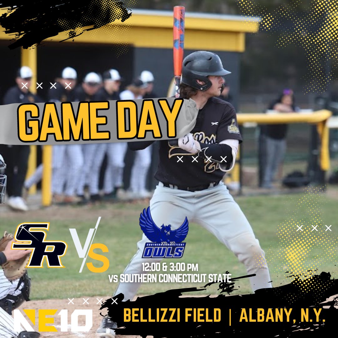 Game Day! Coming off its biggest offensive performance of the year in yesterday's 19-14 win, @saintrosebase squares off with SCSU for two more today at Bellizzi Field. 12:00 pm and 3:00 pm first pitches. Live stream and live stat links can be found at gogoldenknights.com/calendar