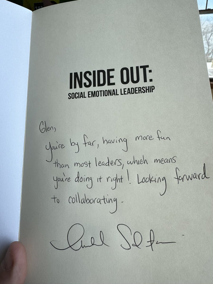 Just finished “Inside Out: Social Emotional Leadership” by @Msalvatore2024. HIGHLY RECOMMEND for all school leaders!