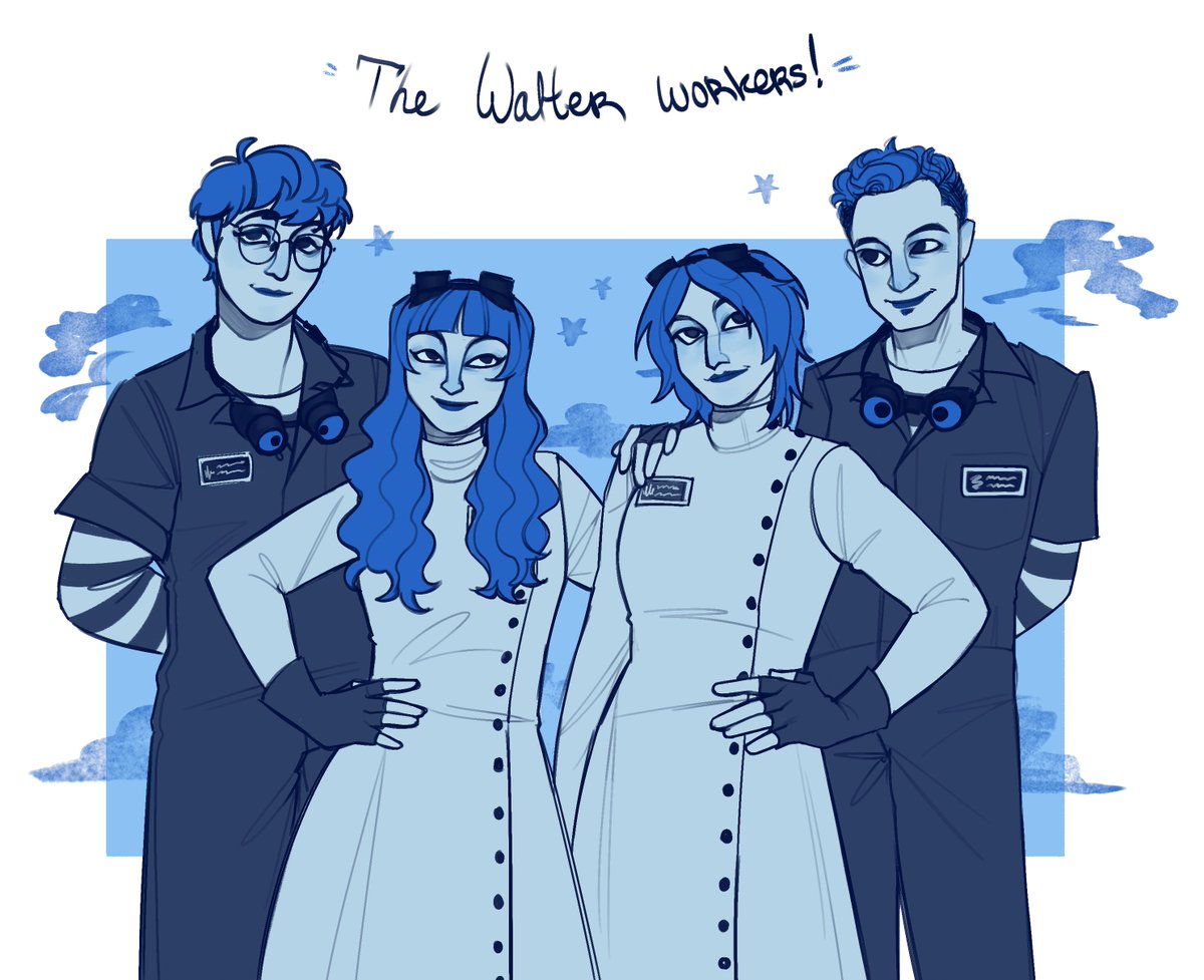 i like the new walter workers ( and the older ones too of course !! ) 😸 #art #fanart #steampoweredgiraffe #spg #spgtwt