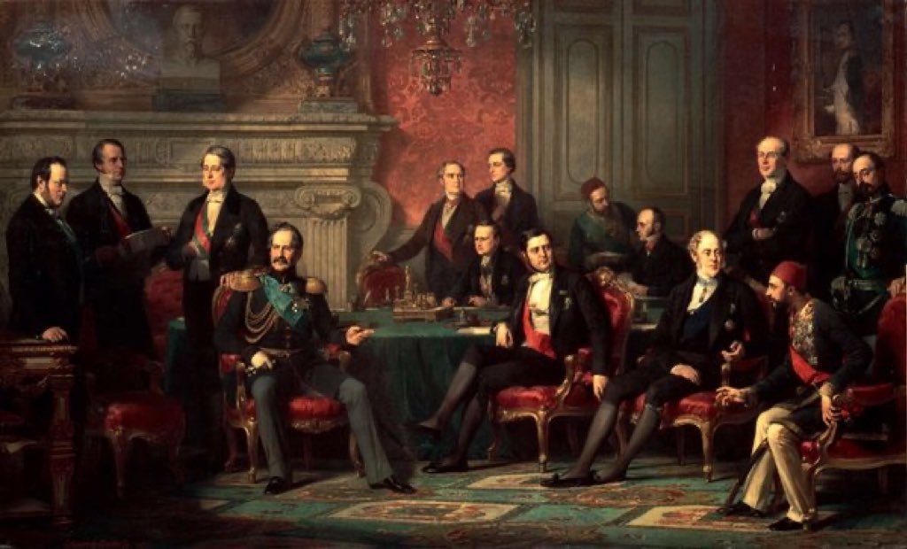 Om this day in 1856 the Paris Treaty ended the Crimean War. Russia had lost and had to return territory to the Ottoman Empire. Recognition of its loss led to a period of reform in Russia. It was good for everyone.