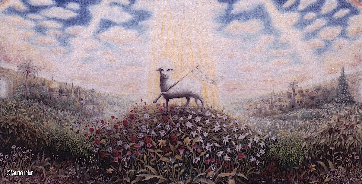 #HappyEasterWeekend 'The Lamb of God, 1992', detail, colored pencil on paper, commissioned for a private alchemical library in Amsterdam, Holland #EasterWeekend