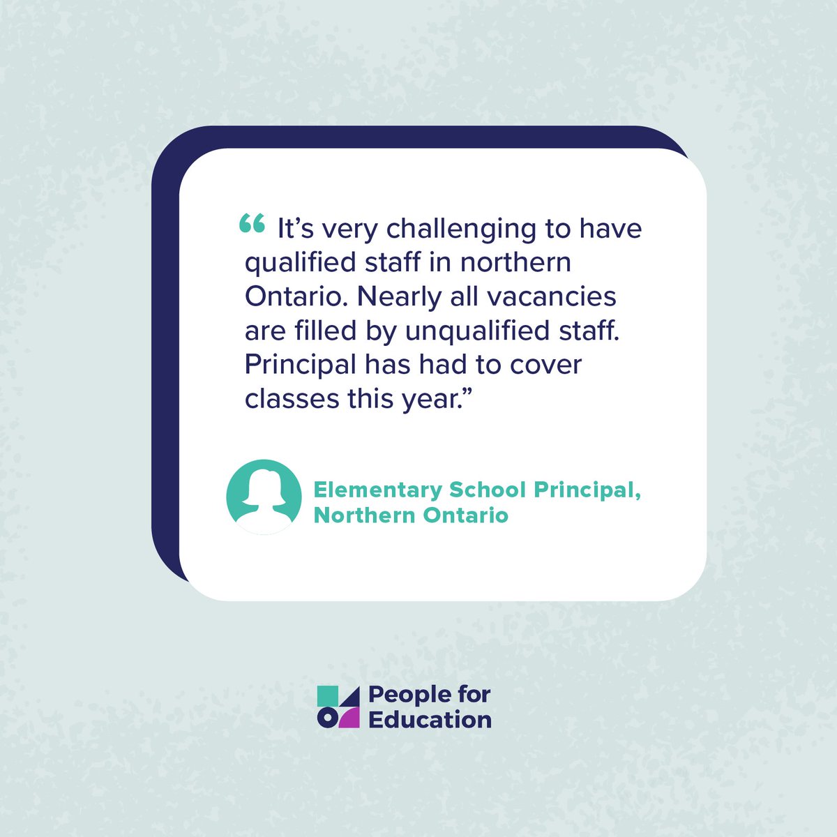 Northern Ontario principal reports needing to fill open positions at schools with unqualified staff due to ongoing staff shortages. How will this issue impact the quality of education in Ontario schools? ow.ly/J3H950R4Lt4