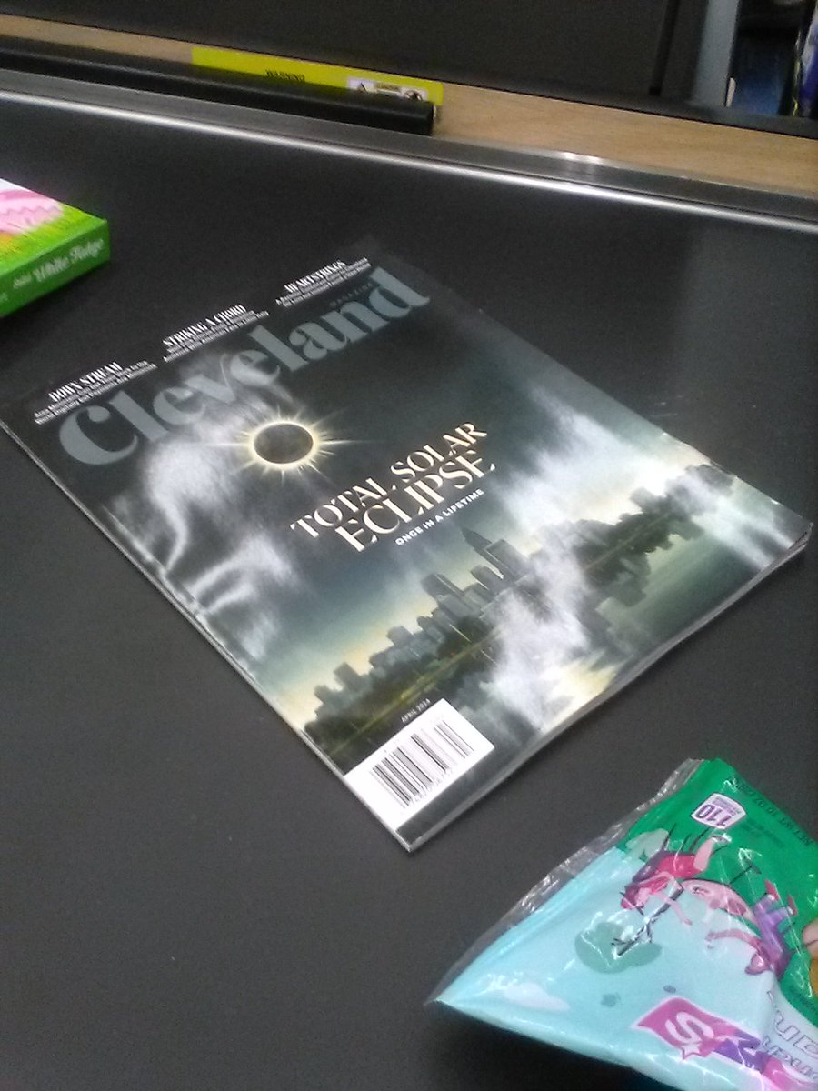 Finally found <a href="/ClevelandMag/">Cleveland Magazine</a> at <a href="/Drug_Mart/">Discount Drug Mart</a>.  What a beautifully designed magazine, so much nicer than just looking at some web page.  Lots of great content in addition to Annie <a href="/Nickoloffoff/">Annie Nickoloff</a>'s wonderful story, and a terrific eclipse editorial by <a href="/DillStew/">Dillon Stewart</a>.  Well worth 6 bucks!