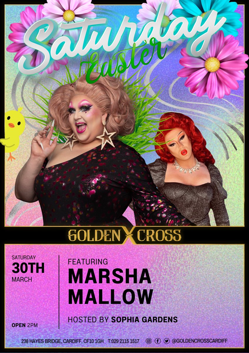 Join us tonight with the fabulous Marsha Mallow & Sophia Gardens