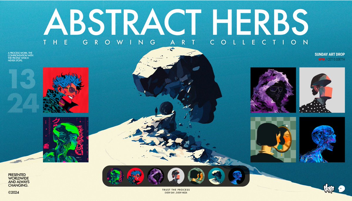 GM   

ABSTRACT HERBS
    
Sisyphos DROP  
13/24   

Giveaway🚨
-> Like &amp; RT   this post  to participate       
all details &amp; informations below