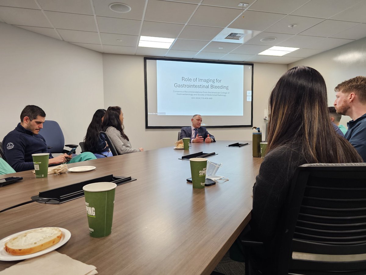 Incredibly honored to have Dr. Paul Feuerstadt from @YaleDigestive come and give an electrifying #GI grand rounds on all things #Cdiff ! An absolute masterclass with so many pearls of wisdom! #GITwitter #MedTwitter #MedEd