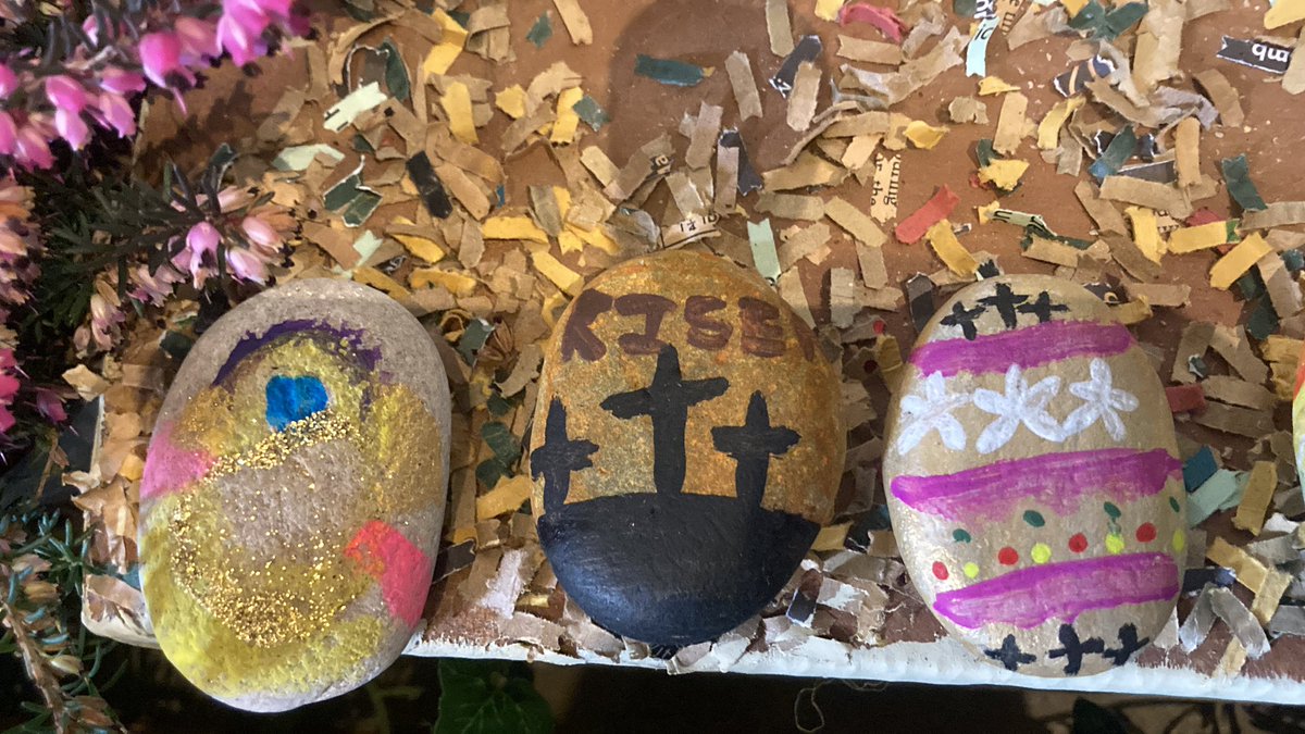 Loved making an Easter Garden with Mike Bull and children of the church.