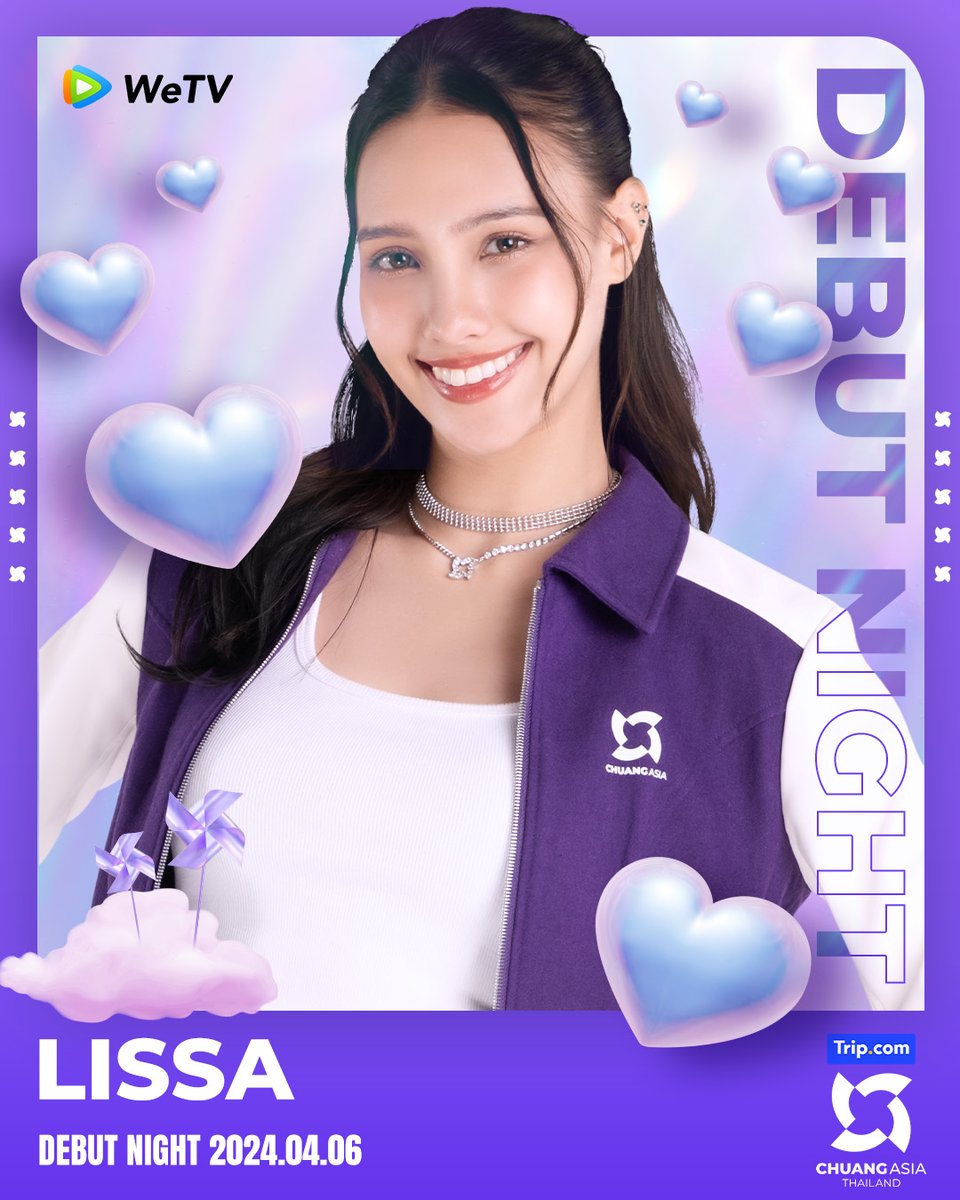 CHUANGASIA's tweet photo. Final 18 Trainees

LISSA

Please vote for your favorite trainee!
CHUANG ASIA THAILAND Debut Night : April 6th, 2024

🗳️ Vote Now : https://t.co/JeMWEyudRm

#CHUANGAsia #CHUANGAsia2024
#CHUANGAsiaDebutNight
#CHUANGAsiaFinal https://t.co/CWNi68f6bE