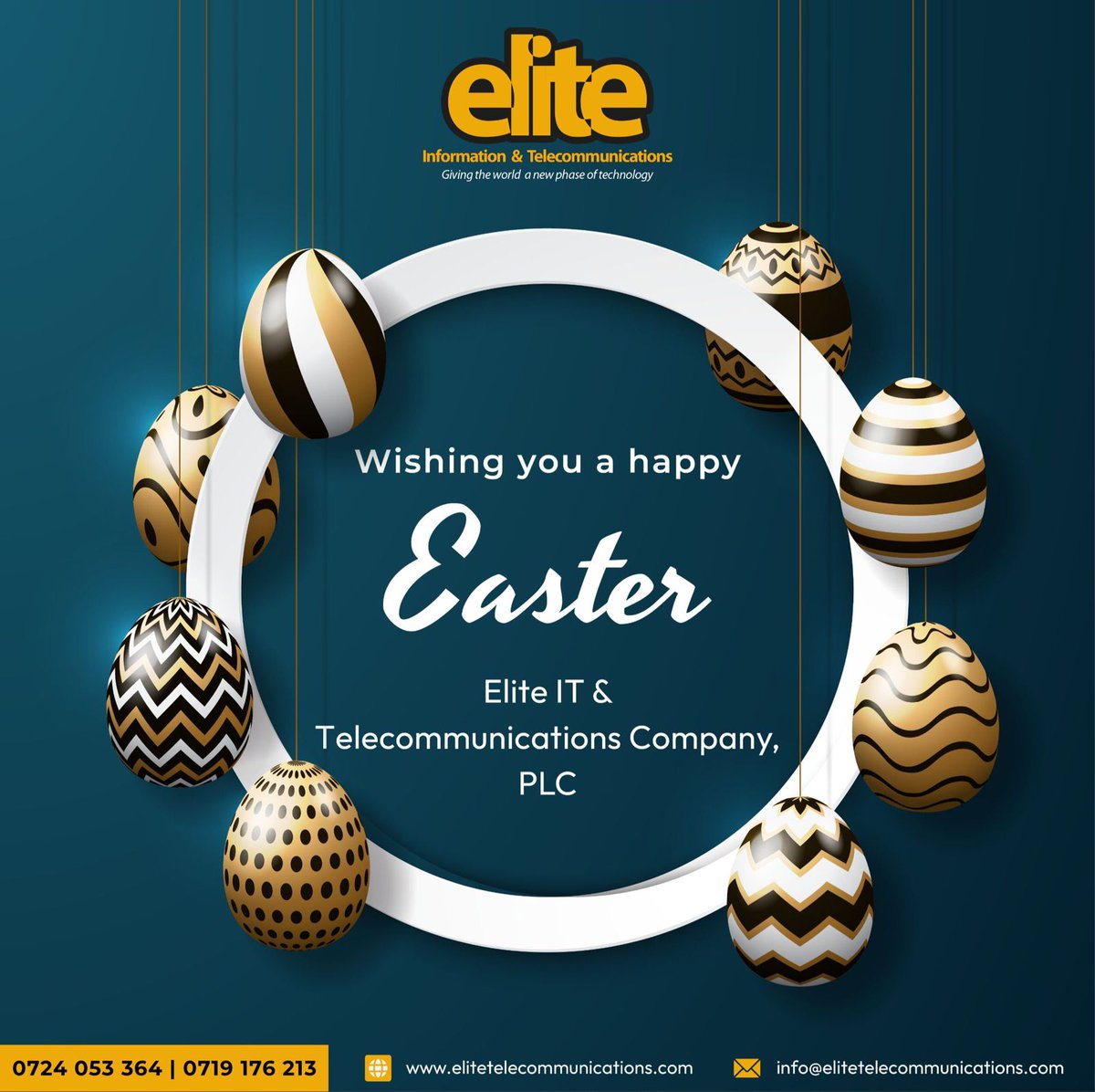 Elite_IT_PLC's tweet photo. Wishing you and your family a very happy Easter from all of us at Elite IT &amp; Telecommunications Company Plc. https://t.co/R03ahySYkQ