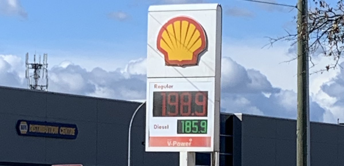 Gas in Langley, B.C. - 198.9. 

At least it’s not $2. 😳😫 - @SarahCrosbie 

#ConnectwithSarahCrosbie