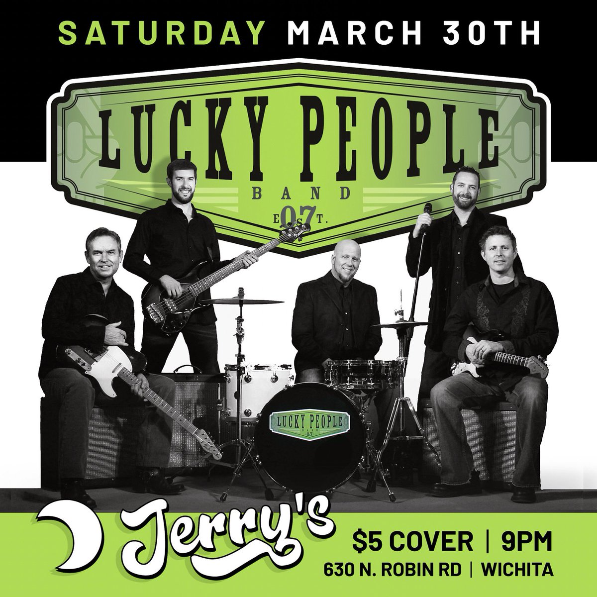 LuckyPeopleBand's tweet photo. Join Lucky People at Jerry’s tonight! https://t.co/NgNr4OWGIY
