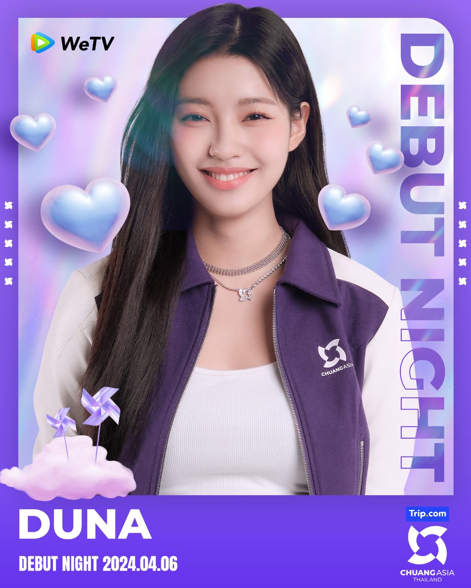 CHUANGASIA's tweet photo. Final 18 Trainees

DUNA

Please vote for your favorite trainee!
CHUANG ASIA THAILAND Debut Night : April 6th, 2024

🗳️ Vote Now : https://t.co/JeMWEyudRm

#CHUANGAsia #CHUANGAsia2024
#CHUANGAsiaDebutNight
#CHUANGAsiaFinal https://t.co/5ohVuRDrp7