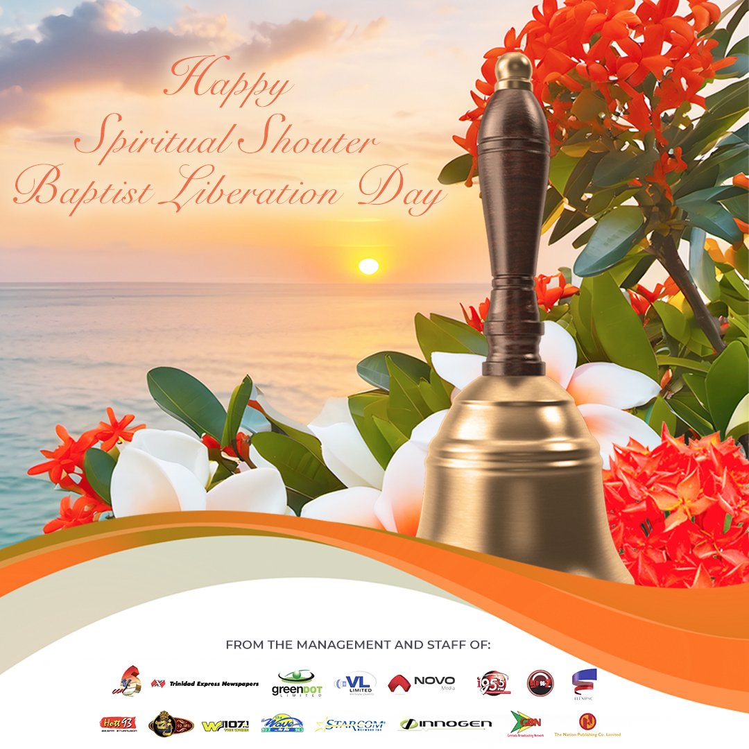 Happy Spiritual Shouter Baptist Liberation Day Trinidad & Tobago 🇹🇹  !

Ring the bell 🔔of #Freedom for all to hear🗣.

#HappySpiritualBaptistDay #RingdeBell #RingtheBellofFreedom  #FreedomtoWorship  #OCM #TrinidadandTobago 🇹🇹#CCNTV6 #TV6   #OneCaribbeanCommunicationsNetwork