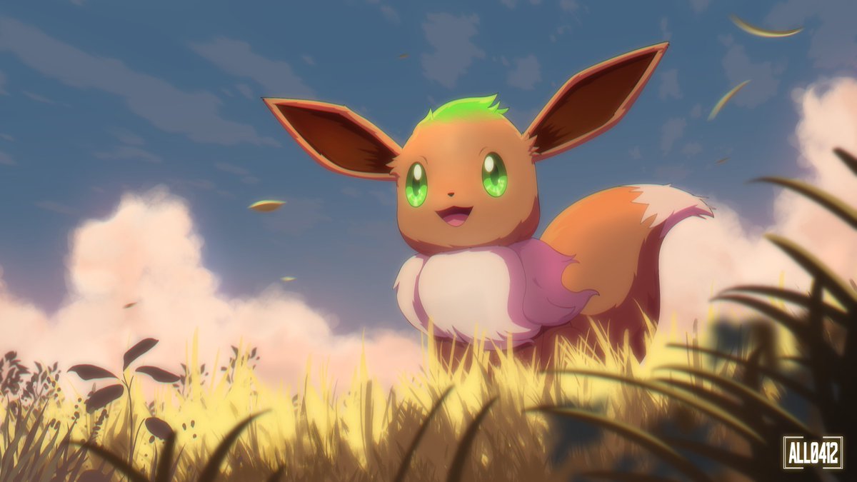 Comm: Eevee in the sunset

#Pokémon