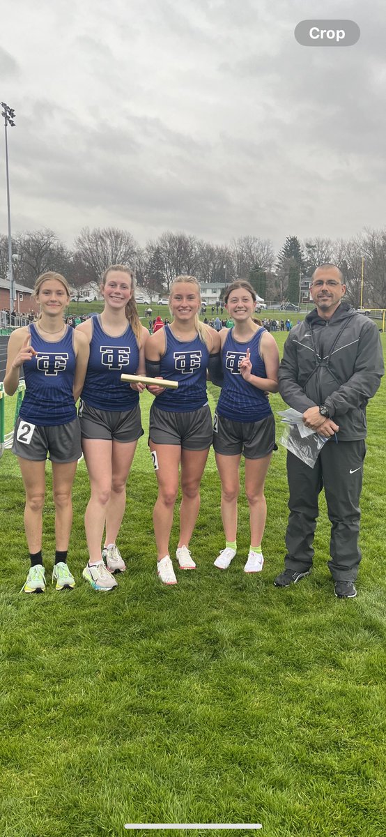 New School Record 4x1600 meter run
Gold Medal 🥇 
22:34
Corrine Croy, Abby Felske, Kia Gurney, Grace Blonde
The record stood since 1994.