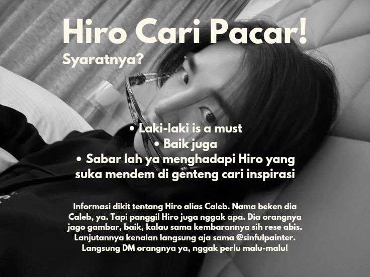 DanirmaIa's tweet image. ㅤㅤㅤㅤ

𔓘   HELP RETWEET! Karena ini si @sinfulpainter minta aku obral jadi saatnya aku obral dia. Kalau berminat, boleh ya langsung DM dia aja. Nggak perlu malu-malu, dia lebih malu-maluin.
ㅤㅤㅤㅤ
ㅤㅤㅤㅤ