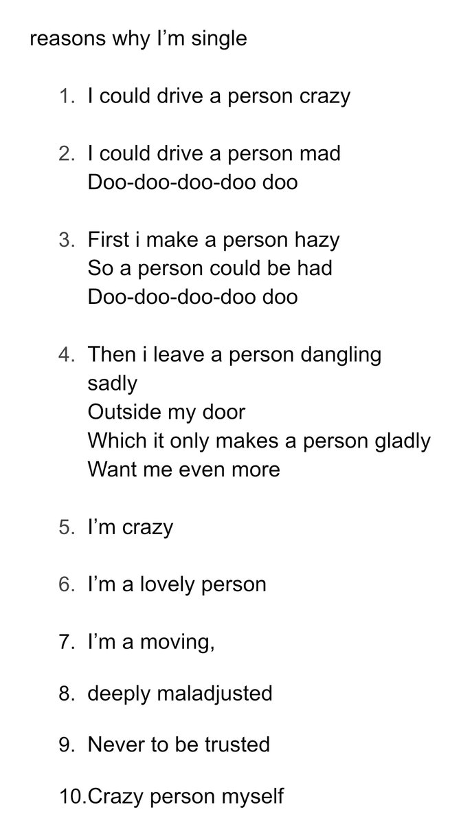 reasons why i'm single