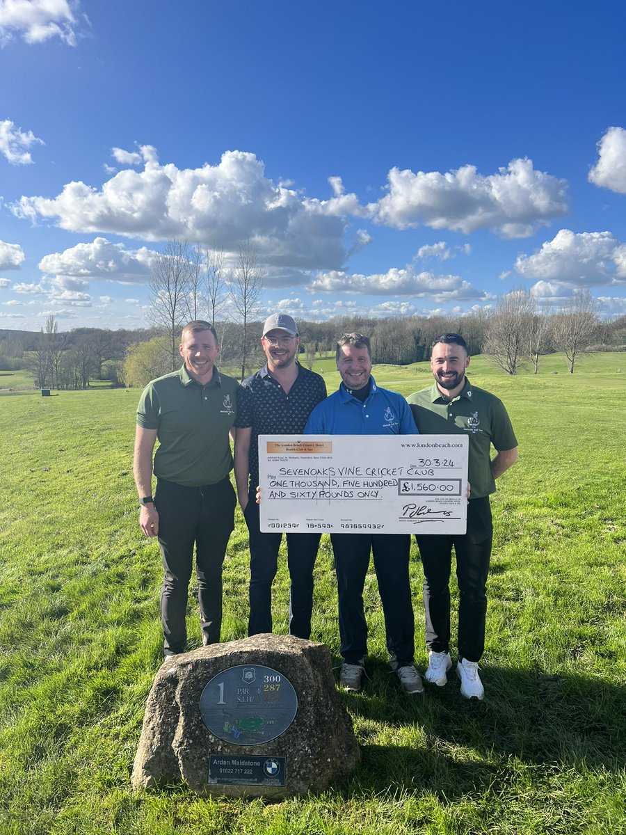 Golf Day Winners! ⛳️ Team Mumby winners of the SVCC golf day at @londonbeachhotel A huge thank you to them for donating the £1560 in green fees back to the club #svcc1734