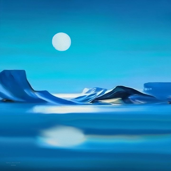 Art of the Day: 'Nordic Moon'. Buy at: ArtPal.com/peterballantyn…