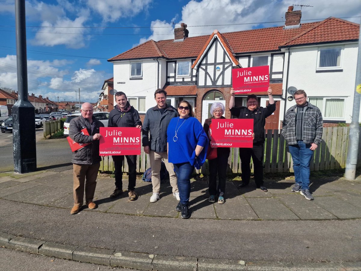 Great response for Julie Minns and David Allen in Cumwhinton this morning and Petteril Bank this afternoon. Vote David Allen for Cumbria Police Fire and Crime Commissioner 2nd May.