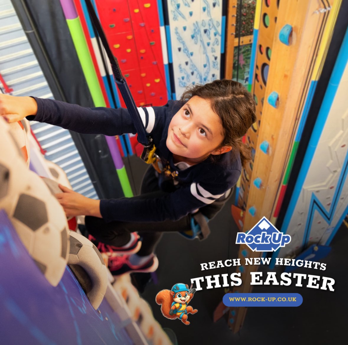 Climb like a Gladiator this Easter at @rockupadventure in Watford!  Unleash your inner warrior & Reach New Heights as a family during the holidays.  Make memories together by summiting our climbing walls, exploring in our soft play & refuelling with delicious refreshments.